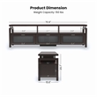 Furniture of America Missie Contemporary Wood Multi-Storage TV Stand in Espresso