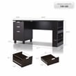 Furniture of America Nickolas Modern Wood 3-Drawer Office Desk in Espresso