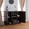 Furniture of America Porter Contemporary Wood Multi-Storage Buffet in Espresso