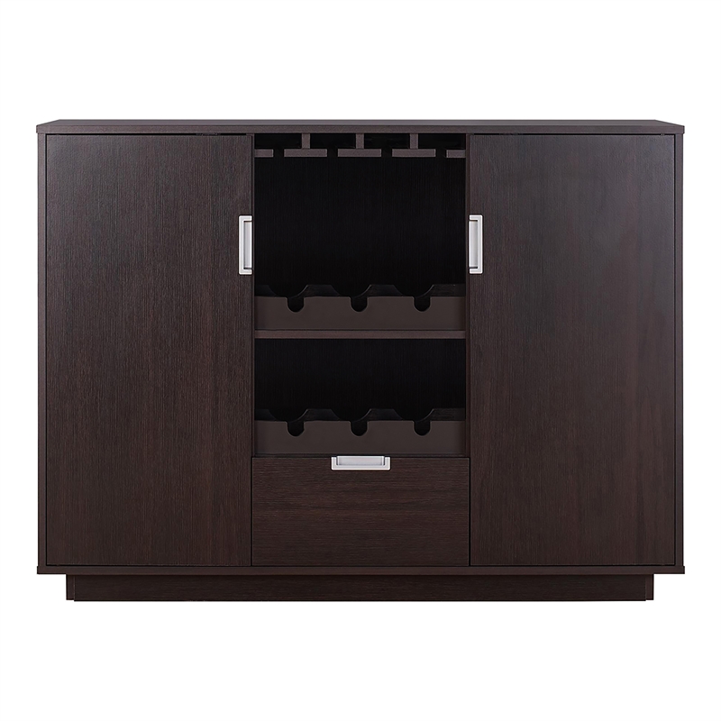 Furniture of America Porter Contemporary Wood Multi-Storage Buffet in Espresso