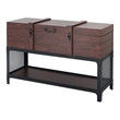 Furniture of America Alda Wood Lift Top Console Table in Vintage Walnut