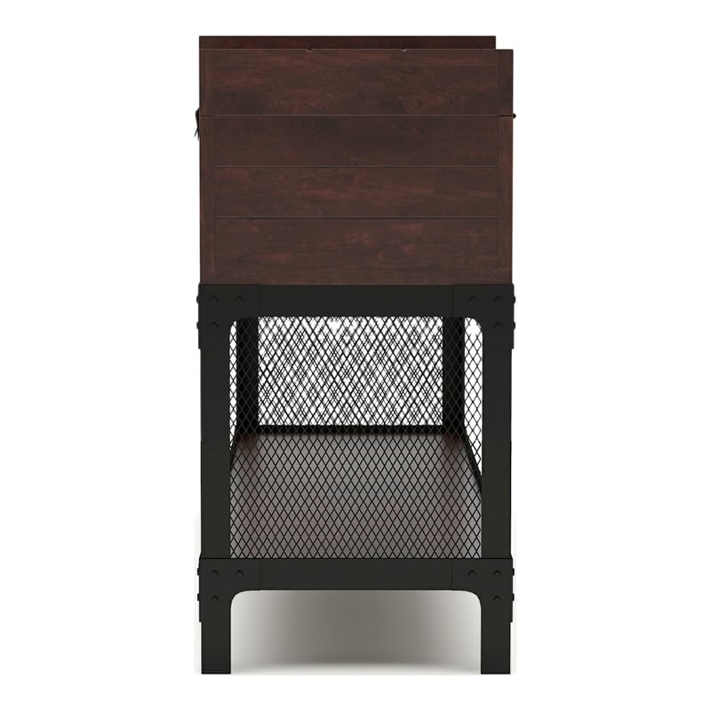 Furniture of America Alda Wood Lift Top Console Table in Vintage Walnut