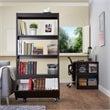 Furniture of America Normand Transitional Wood Bookcase with Casters in Espresso