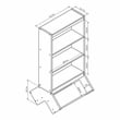 Furniture of America Normand Transitional Wood Bookcase with Casters in Espresso