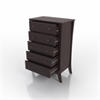 Furniture of America Arango Espresso Wood 5 Tall Drawer Dresser Chest
