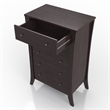 Furniture of America Arango Espresso Wood 5 Tall Drawer Dresser Chest