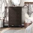 Furniture of America Arango Espresso Wood 5 Tall Drawer Dresser Chest