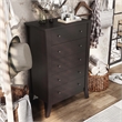 Furniture of America Arango Espresso Wood 5 Tall Drawer Dresser Chest