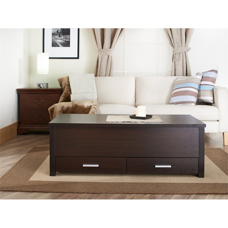 Furniture of America Wald Modern Wood Slide Top Coffee Table in