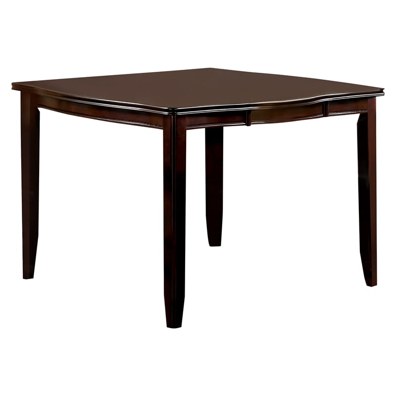 Furniture of America Ellenwood Wood Counter Height Dining Table in Espresso