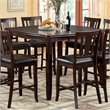 Furniture of America Ellenwood Wood Counter Height Dining Table in Espresso