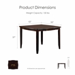 Furniture of America Ellenwood Espresso Wood 7-Piece Counter Height Dining Set