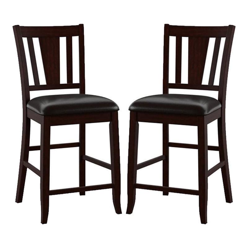 Furniture of America Ellenwood Espresso Wood 7-Piece Counter Height Dining Set