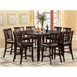 Furniture of America Ellenwood Espresso Wood 9-Piece Counter Height Dining Set
