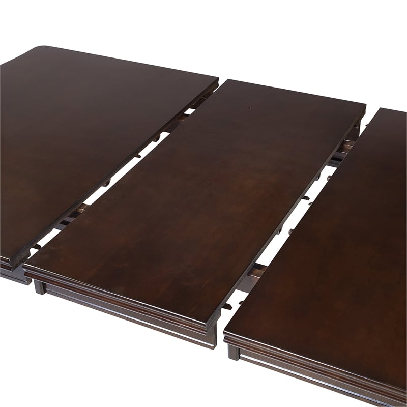 Furniture of America Ellenwood Wood 7-Piece Dining Table Set in Espresso