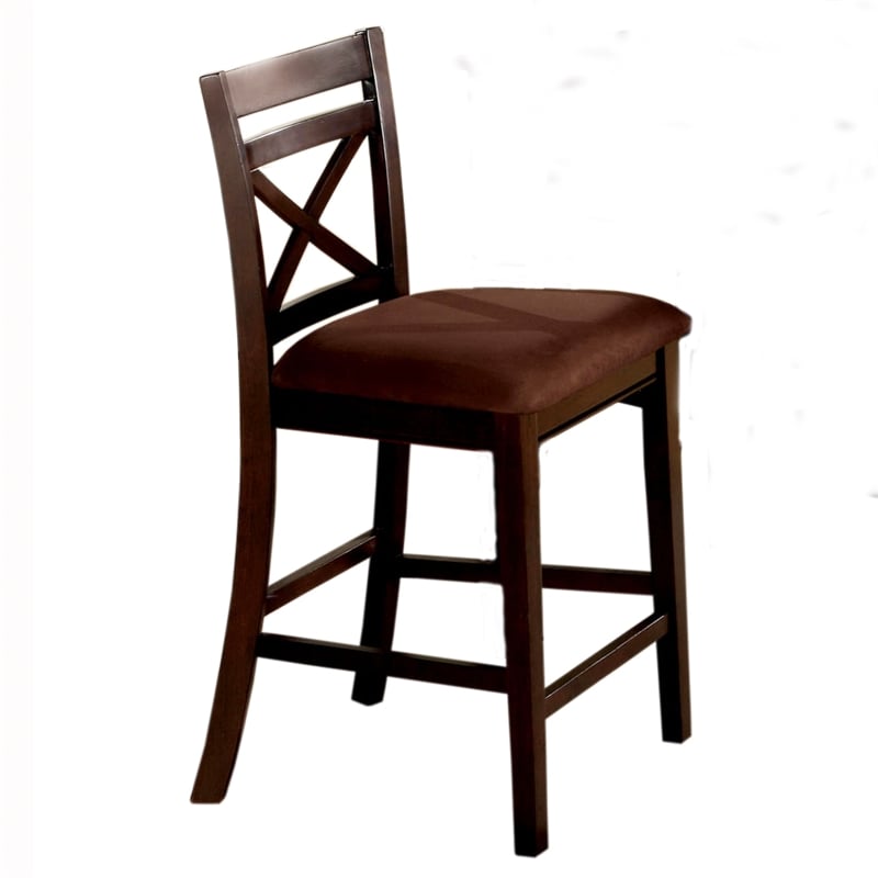 Furniture of America Dien Wood 5-Piece Counter Height Dining Set in Espresso