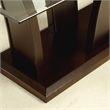 Furniture of America Waverly Glass Top Rectangle Dining Table in Brown Cherry