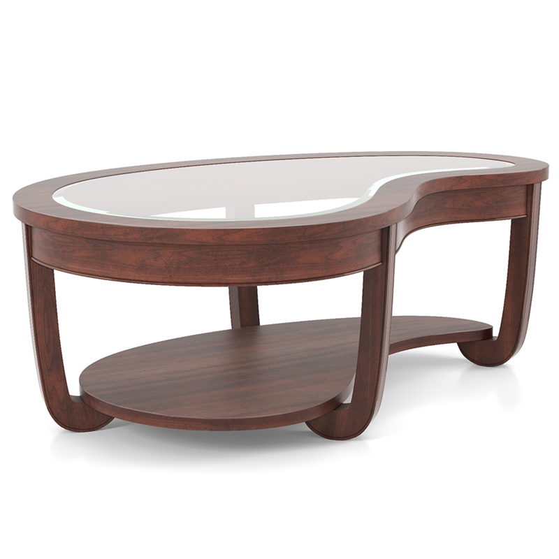 Furniture of America Tunton Solid Wood 1-Shelf Coffee Table