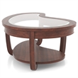 Furniture of America Tunton Solid Wood 1-Shelf Coffee Table in Dark Cherry