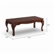 Furniture of America Alice Solid Wood 3-Piece Coffee Table Set in Dark Cherry