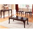 Furniture of America Alice Solid Wood 4-Piece Coffee Table Set in Dark Cherry