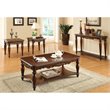 Furniture of America Garner Traditional Wood 4-Piece Coffee Table Set in Cherry