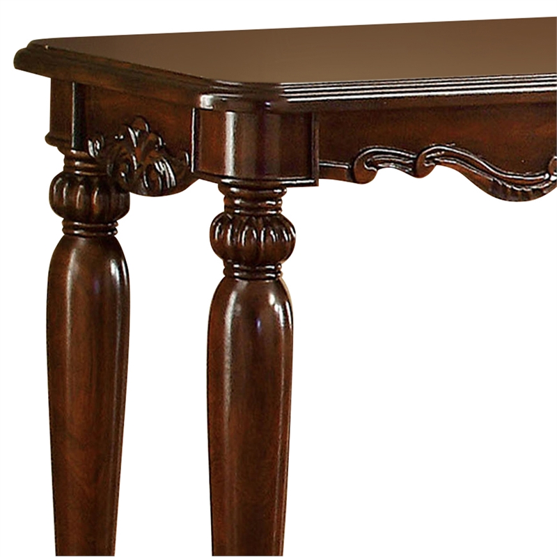 Furniture of America Garner Traditional Wood 1-Shelf Console Table in Cherry