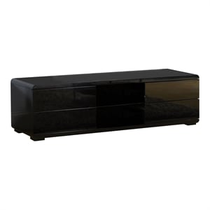 Furniture of America Nye Modern Wood 4-Drawer TV Stand in Black