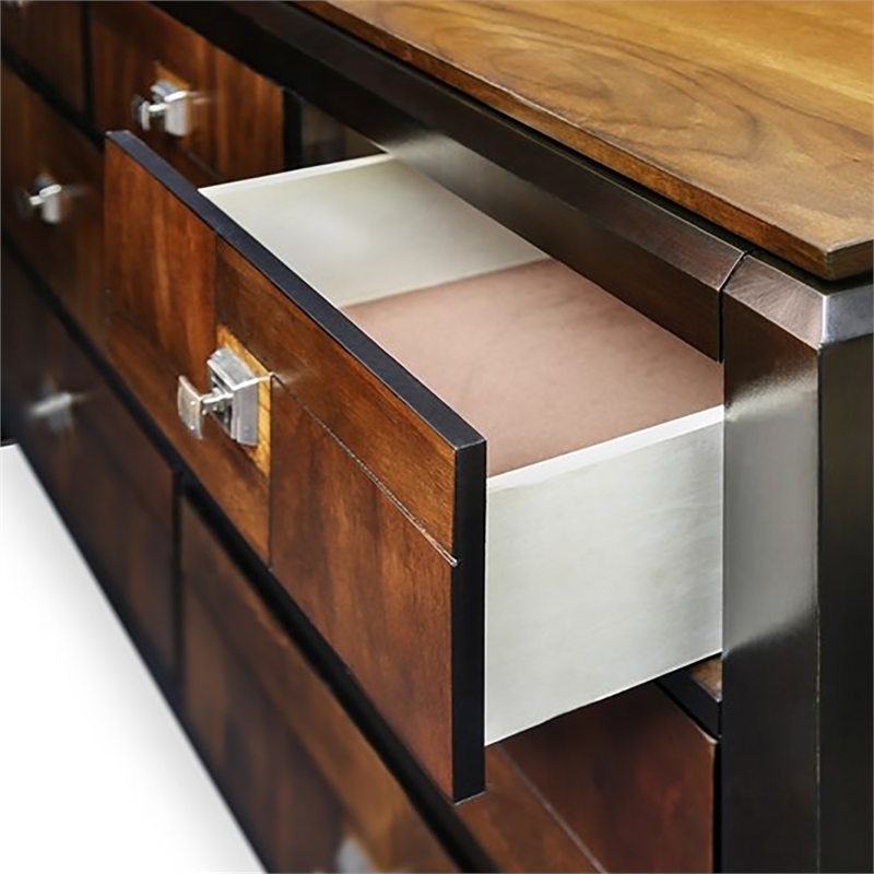 Furniture of America Delia Transitional Wood 7-Drawer Dresser in Walnut