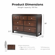 Furniture of America Delia Transitional Wood 7-Drawer Dresser in Walnut