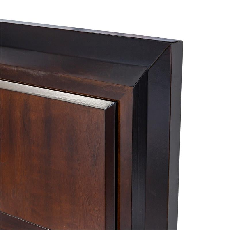 Furniture of America Delia Transitional Wood King Panel Bed in Walnut
