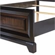 FOA Delia 2pc Walnut Transitional Wood Panel Bedroom Set - King + Nightstand