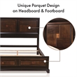 Furniture of America Delia Transitional Wood Queen Panel Bed in Walnut