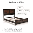 Furniture of America Delia Transitional Wood Queen Panel Bed in Walnut