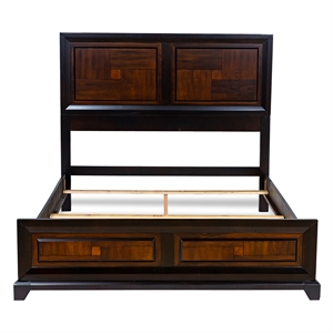 Furniture of America Delia Transitional Wood Queen Panel Bed in Walnut