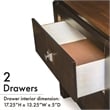 FOA Delia 2pc Walnut Transitional Wood Panel Bedroom Set - Queen + Nightstand