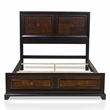FOA Delia 3pc Walnut Wood Panel Bedroom Set - Queen + Nightstand + Chest