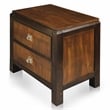 FOA Delia 4pc Walnut Wood Panel Bedroom Set - Queen+Nightstand+Dresser+Mirror