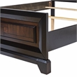 FOA Delia 4pc Walnut Wood Panel Bedroom Set - Queen+Nightstand+Dresser+Mirror