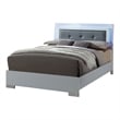 FOA Rayland 3pc Glossy White Wood Bedroom Set - King + Nightstand + Chest