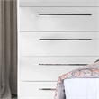 FOA Rayland 3pc Glossy White Wood Bedroom Set - Full + Nightstand + Chest