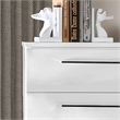 FOA Rayland 3pc Glossy White Wood Bedroom Set - Full + Nightstand + Chest