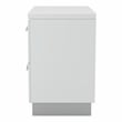 FOA Rayland 2pc Glossy White Wood Bedroom Set - Queen + Nightstand