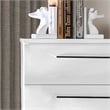 FOA Rayland 3pc Glossy White Wood Bedroom Set - Queen + Nightstand + Chest