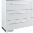 FOA Rayland 4pc Glossy White Wood Bedroom Set - Queen+Nightstand+Dresser+Mirror