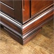 FOA Ruben 2pc Cherry Solid Wood Panel Bedroom Set - Cal King + Nightstand