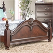 FOA Ruben 3pc Cherry Wood Panel Bedroom Set - Cal King + Nightstand + Chest