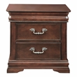 FOA Ruben 3pc Cherry Wood Panel Bedroom Set - King + Nightstand + Chest