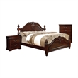 FOA Ruben 3pc Cherry Wood Panel Bedroom Set - King + Nightstand + Chest