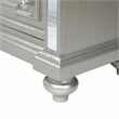 Furniture of America Farrah Transitional Solid Wood 5-Drawer Chest in Silver